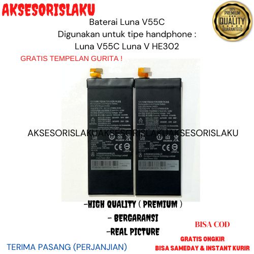 Baterai Luna V55C HE302 Original BatraiHp