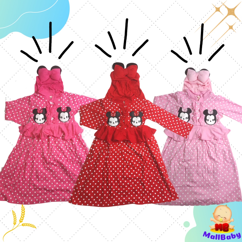 Gamis Bayi Perempuan Baju Muslim Anak Cewek Adem 1 Tahun