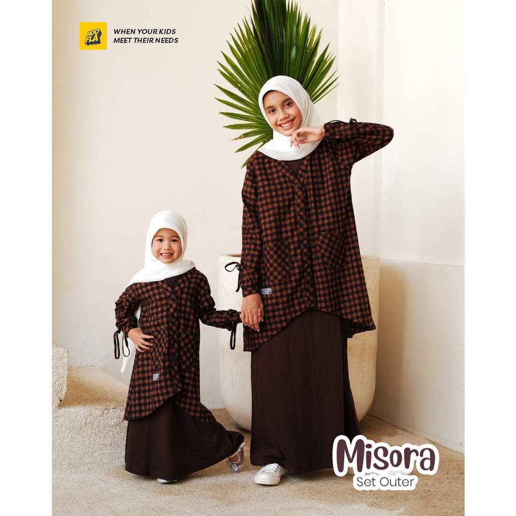 Setelan Blouse Cardigan Anak Perempuan 3 - 16 Tahun Hoofla Setelan Baju Anak Perempuan