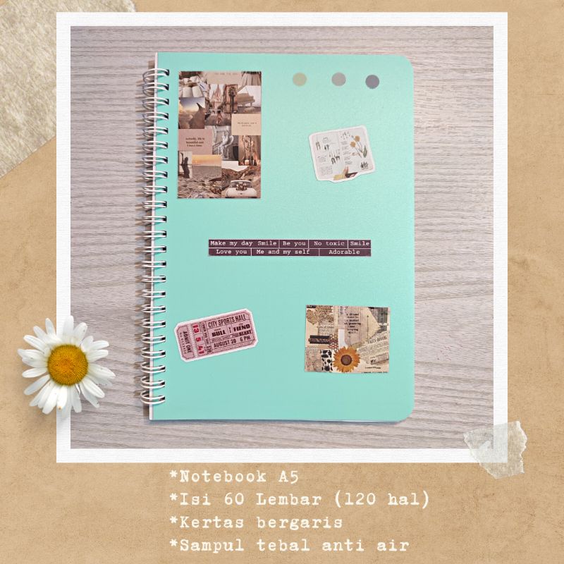 

Notebook A5 Aesthetic Spiral