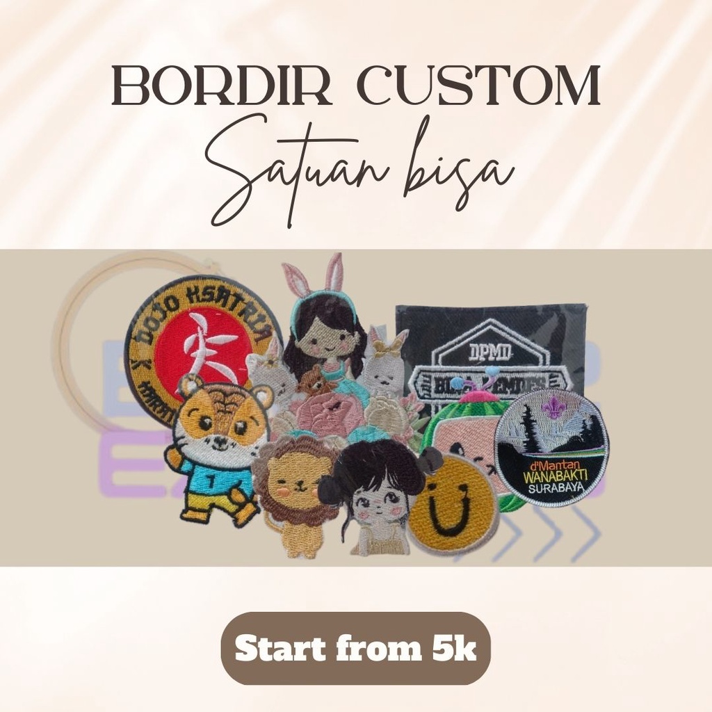 BORDIR CUSTOM | BORDIR LOGO UNIVERSITAS | BORDIR LOGO SATUAN | BORDIR LOGO PERUSAHAAN | BORDIR