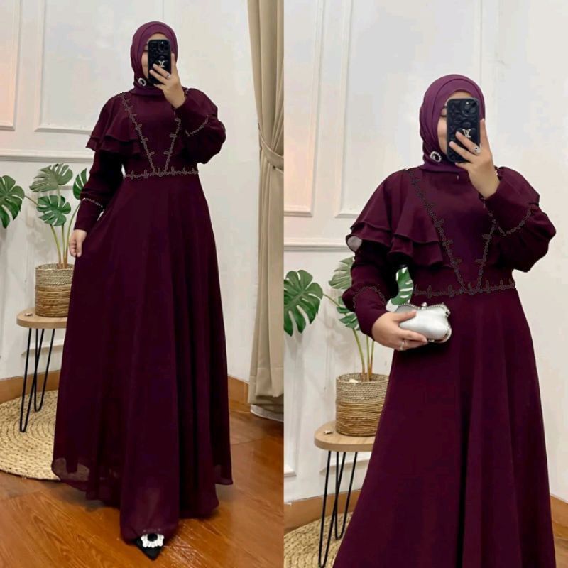 DRESS MUSLIM, Fashion Muslim, baju wanita, dress, gamis, Baju gamis, fashion wanita, Meira Dress