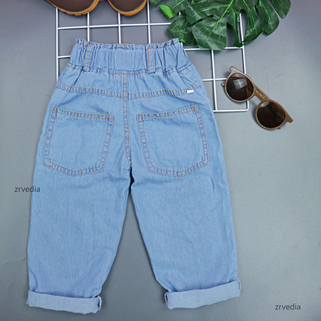 (1-5 Tahun) Anya Denim Highwaits Anak Perempuan / Celana Boyfriend Jeans Celana Panjang Baggy Pants Jins Levis Lepis Korea Kualitas Import Anak Cewek Kiosbalitaaprillia