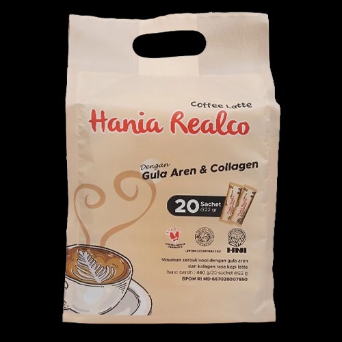 Hania Realco Latte HNI HPAI COFFEE (Kopi Coffee dgn Gula Aren dan Collagen)