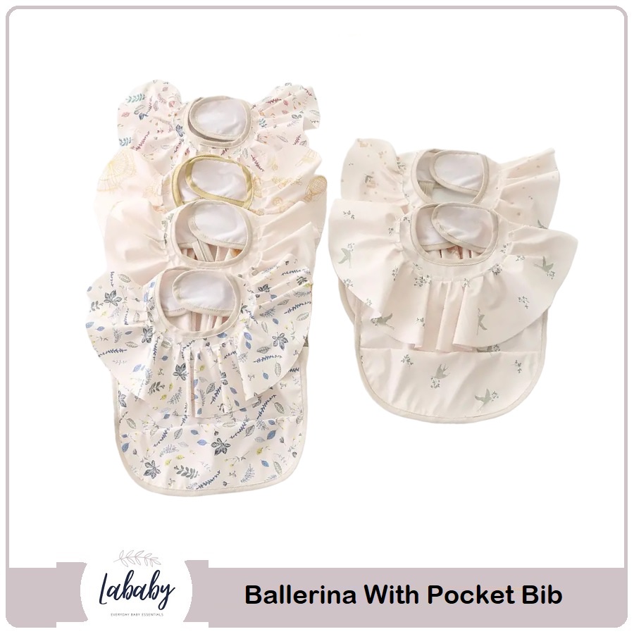 Lababy Ballerina With Pocket Bib | Celemek Anak