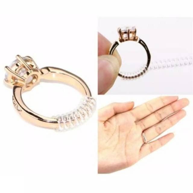 BAROKAH GAMIS Clear Silicone Invisible Ring Size Adjuster Ganjelan Cincin Silicone