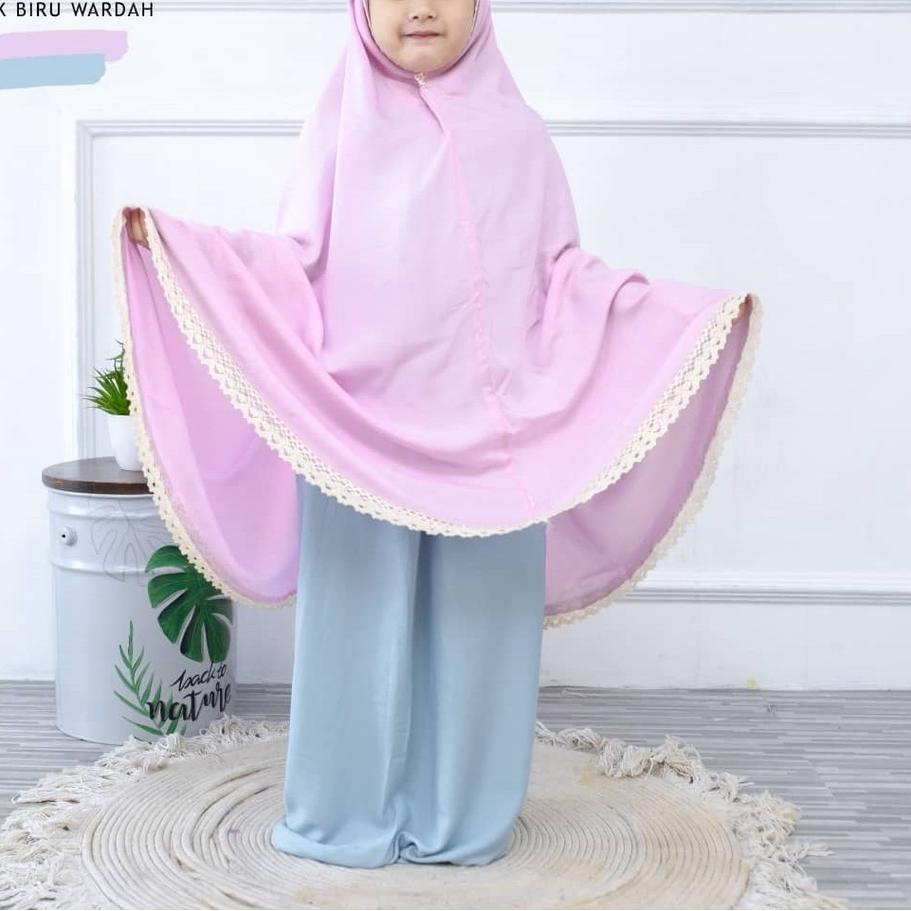 ♕ Mukena Anak Rayon Polos / Mukena Traveling Anak Rayon Premium ♫