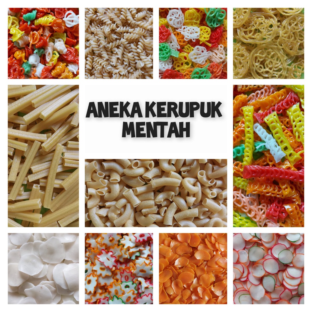 Jual Aneka Kerupuk Mentah 200 Gr Makroni Spiral Makaroni Pipa Sebring