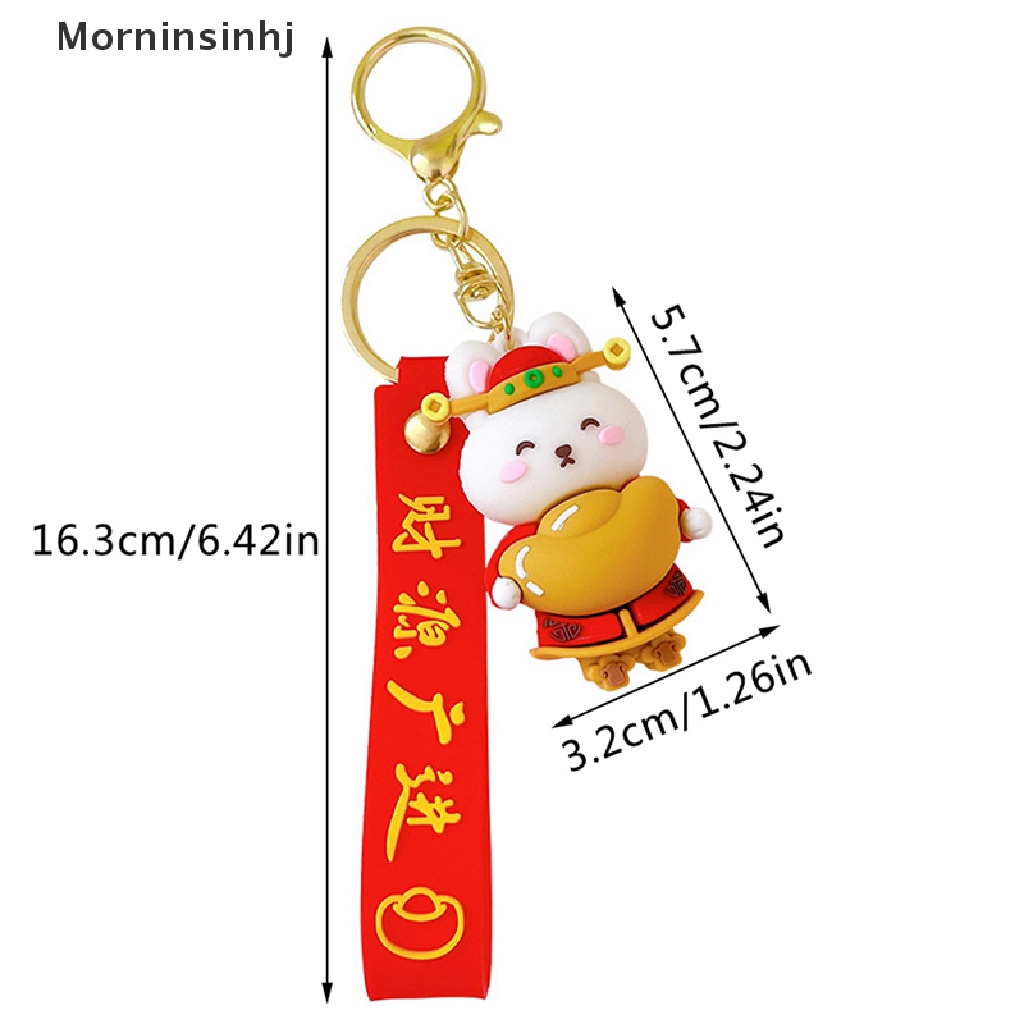 Mornin Gantungan Kunci Kelinci Lucu Kartun Hewan Kelinci Cartoon Keyring Tahun Baru Pasangan Tas Liontin Gantungan Kunci Mobil Hadiah Natal id