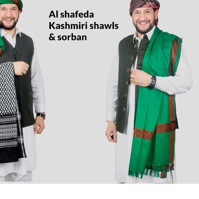 ➨ Sorban kashmiri hijau al shafeda/Shawl kashmiri hijau al shafeda 845F ✫