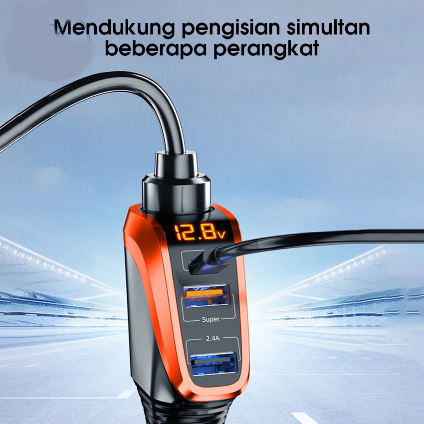 Car Charger Colokan Mobil Car Fast Charger Colokan Mobil 3 Ports USB QC3.0