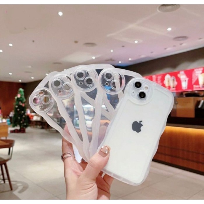 SOFTCASE SILIKON GELOMBANG CLEAR IPHONE X XS XR XS MAX  - GA