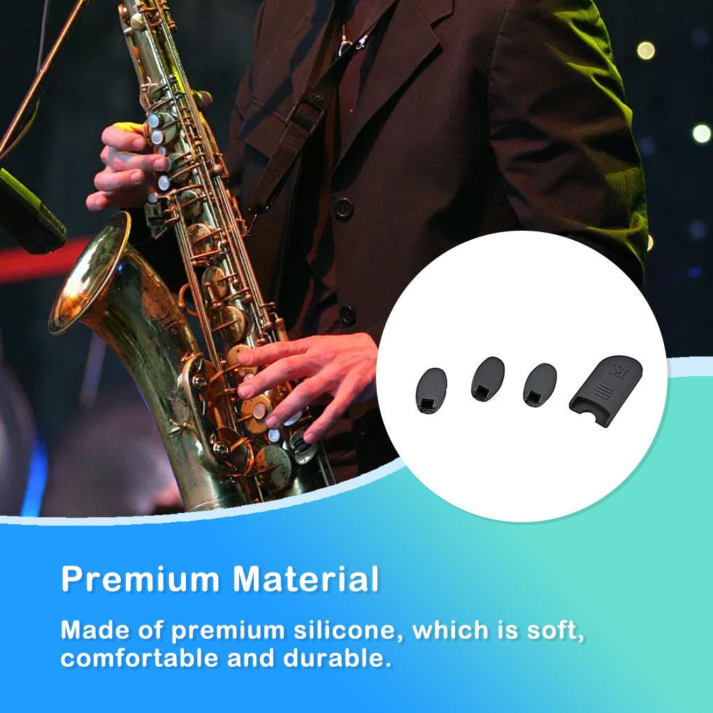Huit 3pcs Palm Cover Jari Hitam Bantalan Aksesoris Saxophone Pemula Buatan Bantalan Diganti Bagian Instrumen Lengan