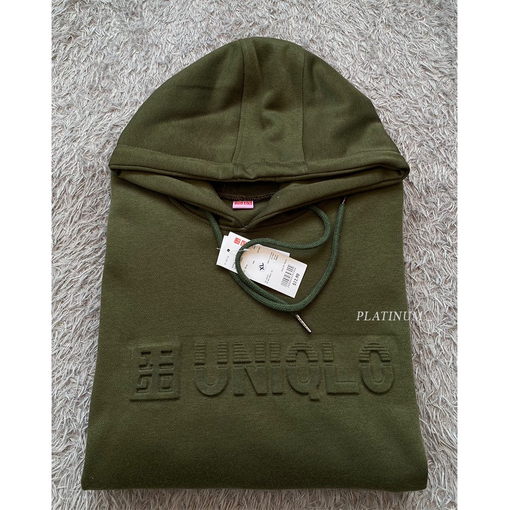 HOODIE JAKET SWEATER UNIQLO EMBOSS - SABLON TIMBUL ARMY PREMIUM QUALITY