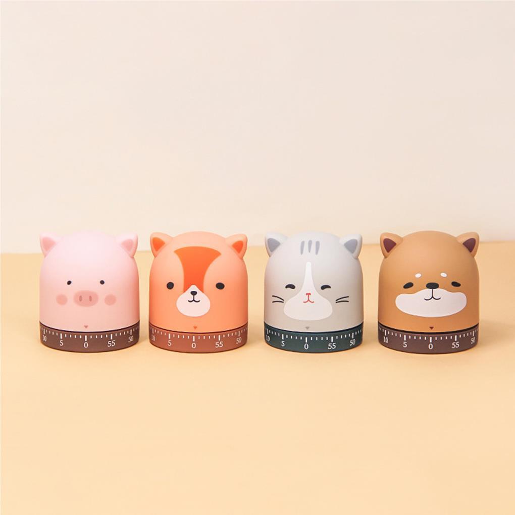 Timer Dapur Mini Animal Twisting Timing Tools Suara Keras Manual Mekanik Jam Alarm Belajar Aksesoris Olahraga