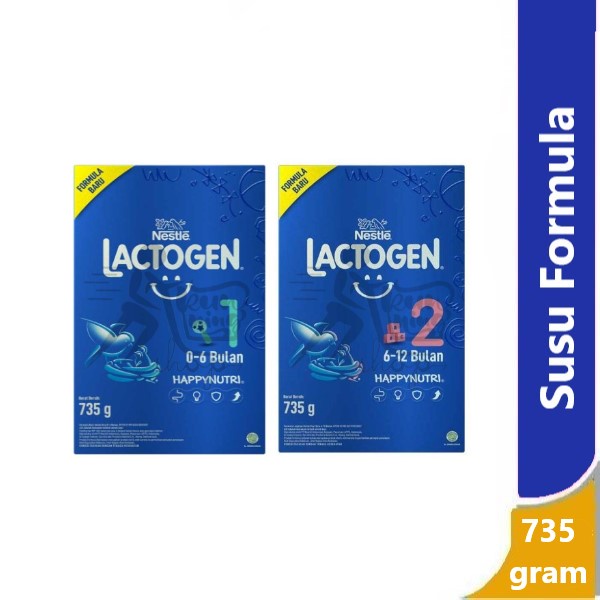 Lactogen 1 & Lactogen 2 @ 735 gr - susu formula anak