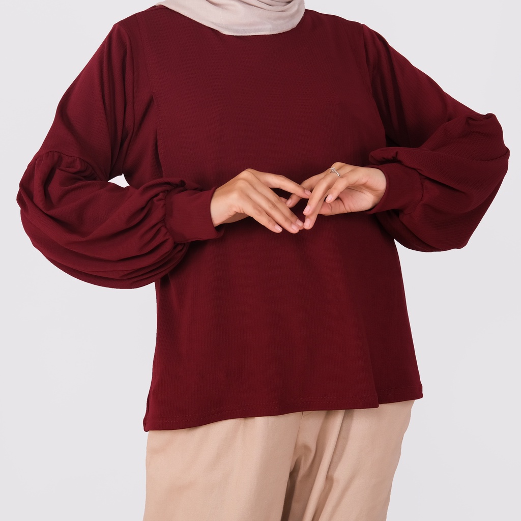 HUG YOONI - Baju Menyusui Knit Basic Balon Rajut