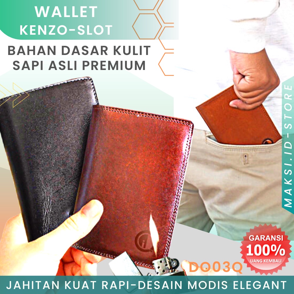 Dompet Kulit Sapi Asli Kualitas Premium Original 16 Slot D003Q