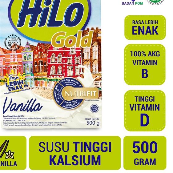 

☆ Hilo Gold Vanilla 500 gram - Susu Tinggi Kalsium Rendah Lemak ✬