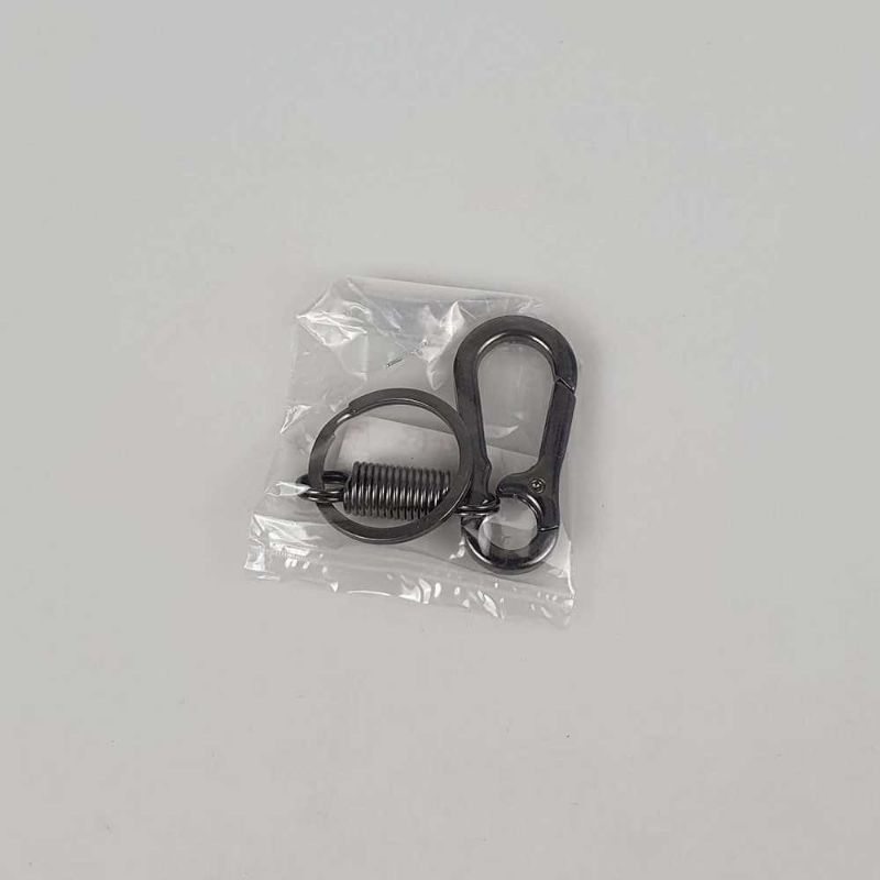 Ourpgone Karabiner dengan Per Stainless Steel - LC-1118-6 Hitam Key Chain Gantungan Kunci Saku pinggang