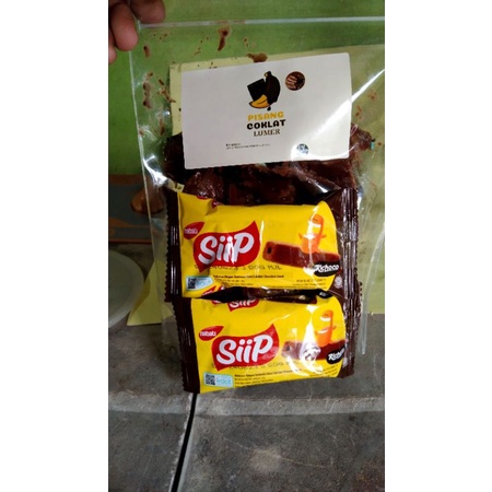 

keripik pisang rasa coklat lumer free nabati siip