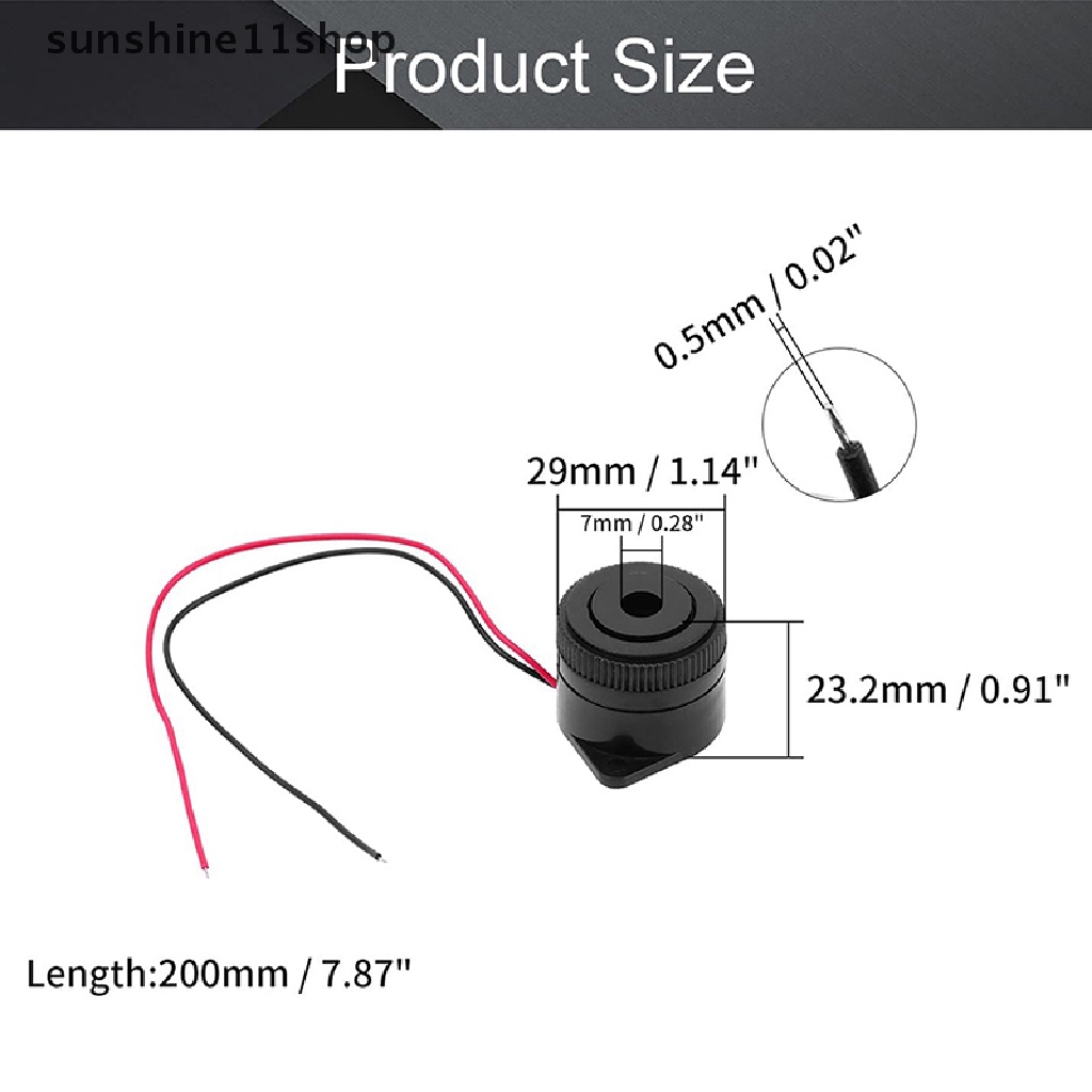 Sho 2910paizo Listrik Aktif Buzzer Speacker 3025suara Alarm DIY Spiral DC 12V24V N