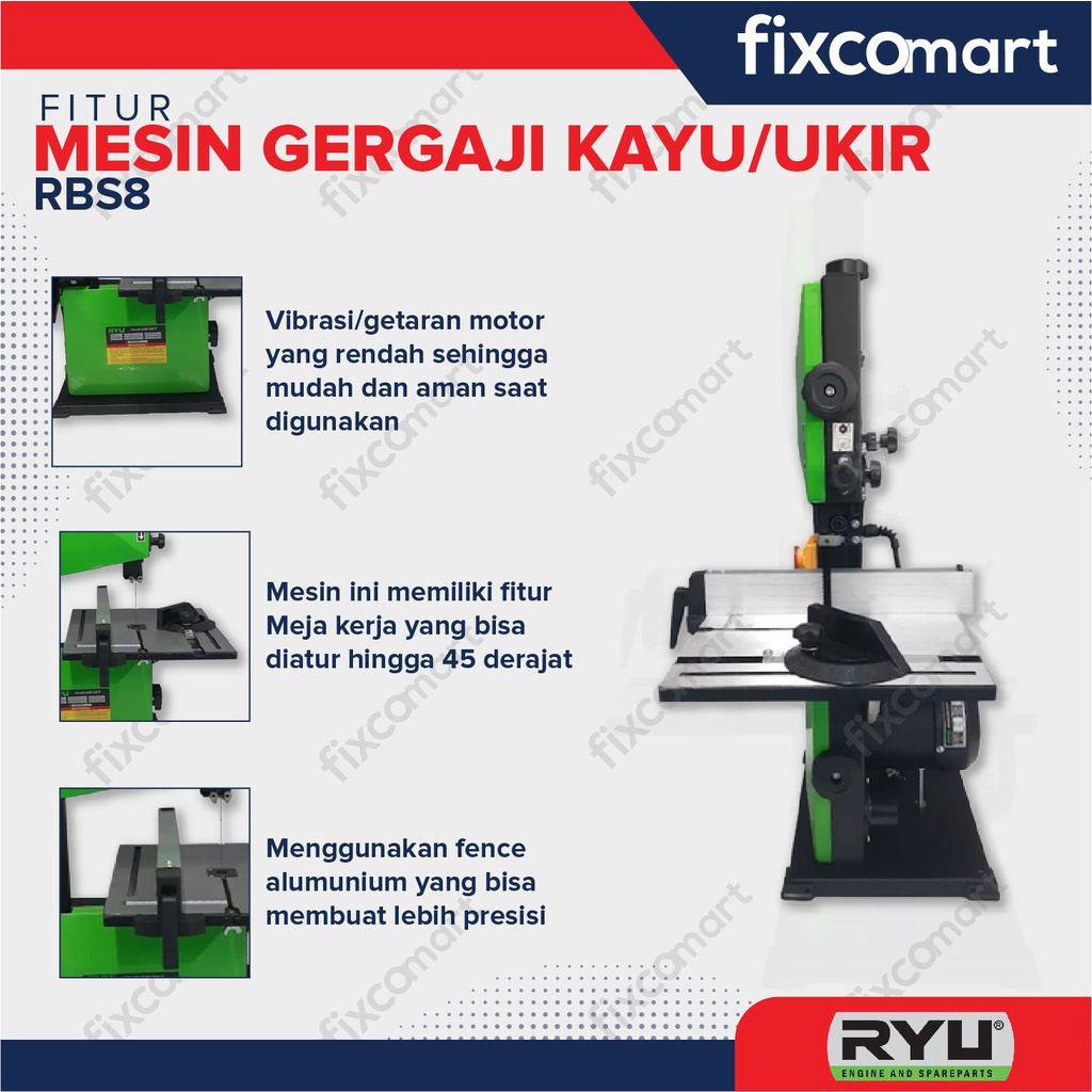 Ryu Band Saw 8 Inch Rbs8 Gergaji Serbaguna