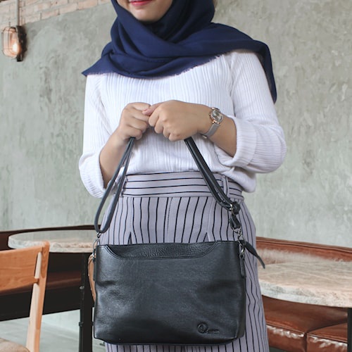 Tas Kulit Asli Tas Slempang  Kulit Cewek Sling Bag Fashion bahan Kulit Sapi ASLI SC01 BISA COD