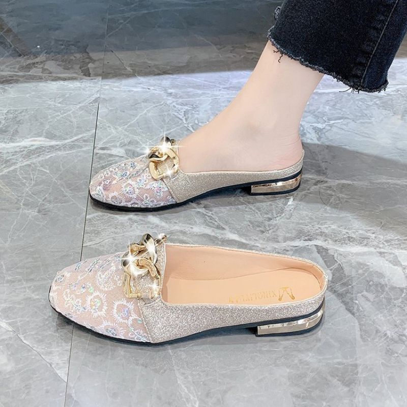 Sepatu Flat Wanita Import 0235470 Sepatu Retro Chain Beryl Flat