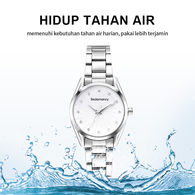 Redamancy Original Jam Tangan Wanita Watch Casual Quartz Arloji putih tahan air