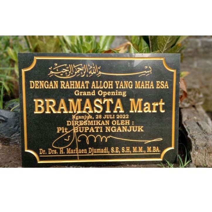BATU PRASASTI-BATU PERESMIAN-PRASASTI GRANIT-BATU PERESMIAN GRANIT 40X60