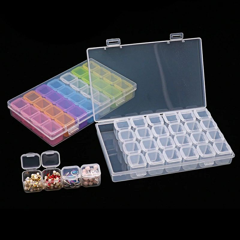 Storage Jewelry Box 28 Grid Tempat Kotak Penyimpanan Perhiasan Emas Jewelry Organizer Box Manik Panc