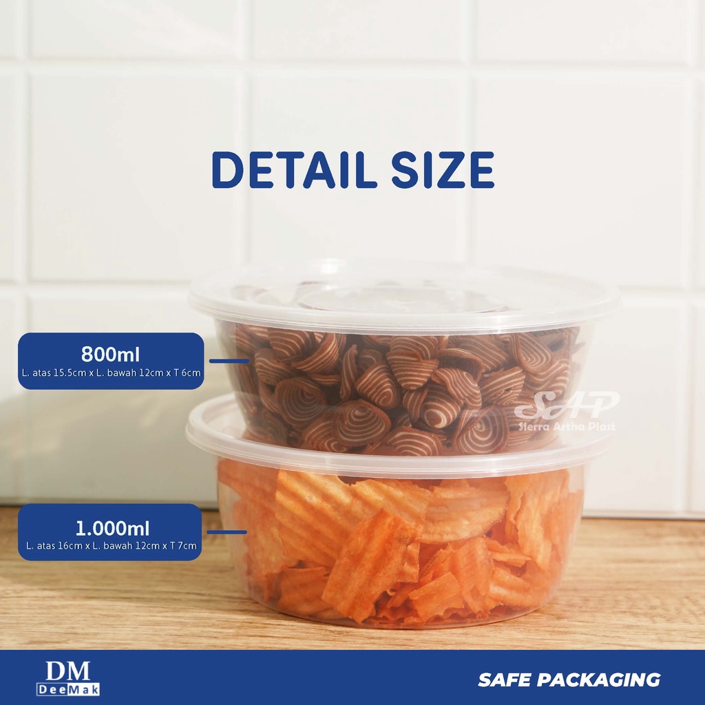Thinwall Bulat/RB 800ml - 1000ml / Thinwall Round/RB 800ml - 1000ml (Ecer)