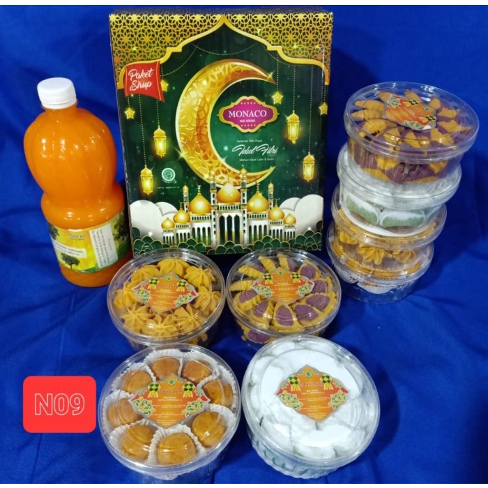 

Kue Kering Lebaran Monaco Squash Halal / Hampers Kue Lebaran Paket 4 Toples Set 1 Sirup Murah Enak Terbaru