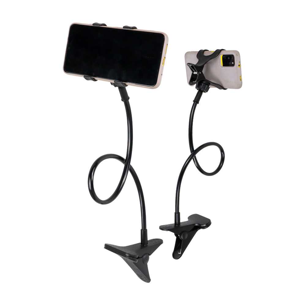 Lazypod Hp Jepit Holder Hp Pegangan Capit Hp Fleksibel Leher Stand Hp Mobile HandPhone Monopod