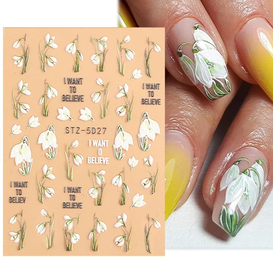 TAO Stiker Kuku Timbul Nail Sticker 5D STZ5D