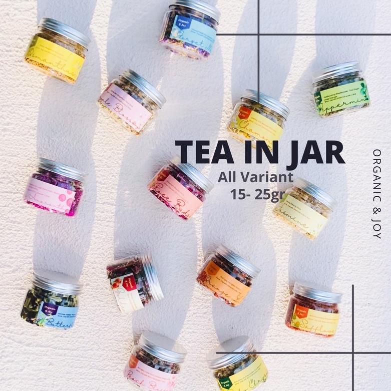 

>D2289) ⭐⭐⭐⭐⭐ Organic&Joy• Tea in Jar/ Teh Bunga kemasan toples All Variant