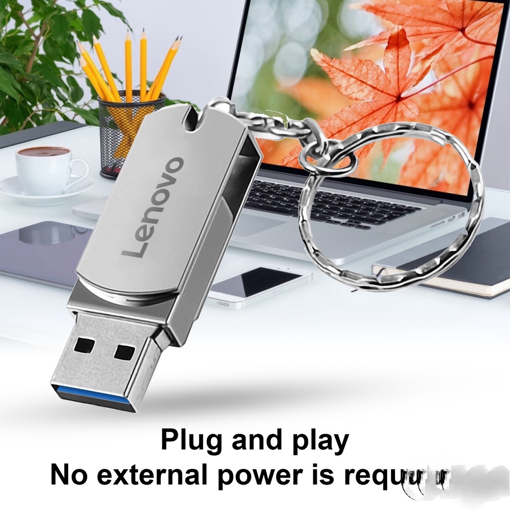 LENOVO (SF) Flashdisk Usb 3.0 High Speed 128GB 256GB 512GB 1TB 2TB Anti Air Untuk Komputer