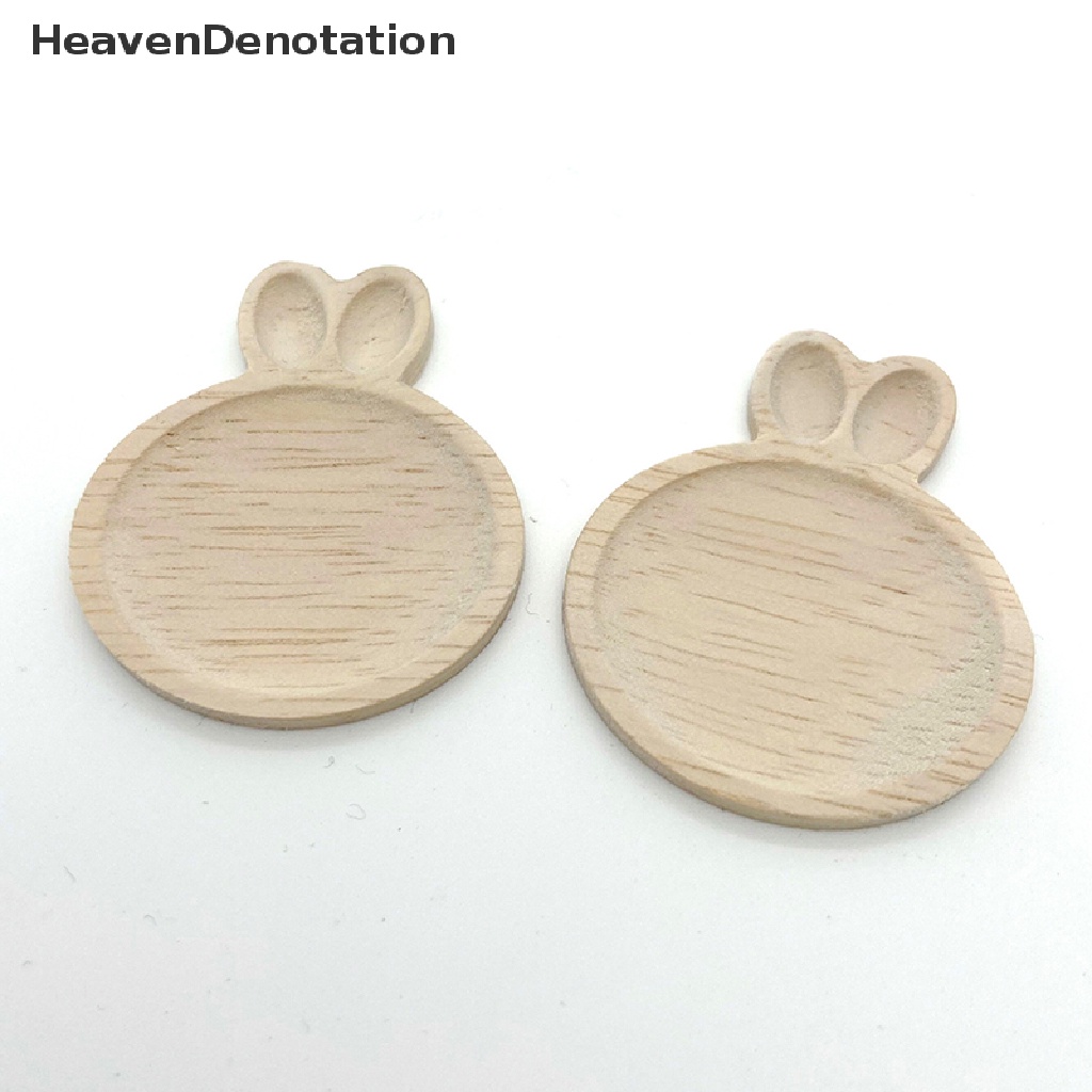 [HeavenDenotation] 1pc Ornamen Dekorasi Rumah Boneka model Nampan Kelinci mini Dekorasi Tahun Kelinci HDV