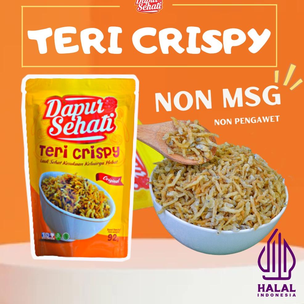 

⚡GROSIR⚡ Best Seller Teri Crispy Non MSG Non Pengawet Non Gluten Dapur Sehati