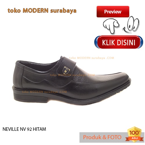 Sepatu pantovel pria casual NEVILLE NV 92 HITAM