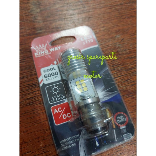 BOHLAM LED KING WAY T19 AC/DC MOTOR BEAT FI SCOOPY SPACY VARIO MIO M3 MIO J MIO SOUL MIO SPORTY
