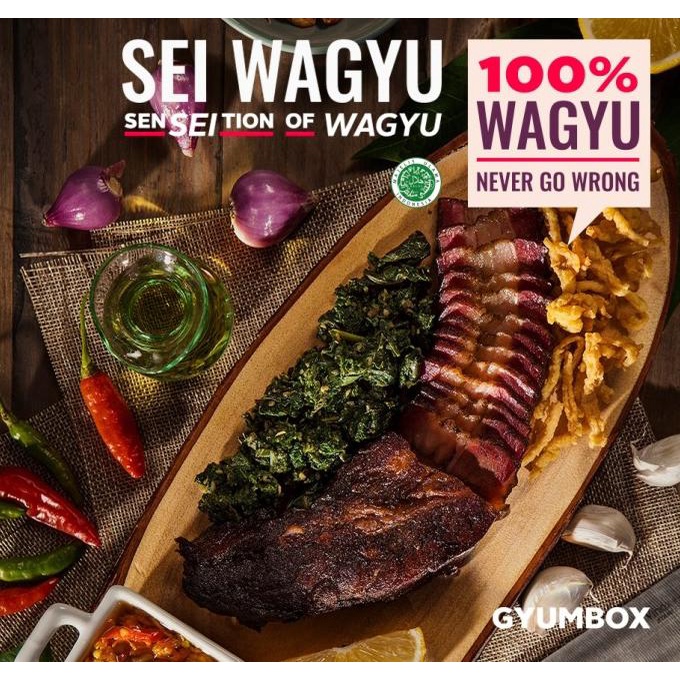 

Sei Sapi Wagyu Daging Asap Frozen Food Makanan Instan Beef Gyumbox TERLARIS