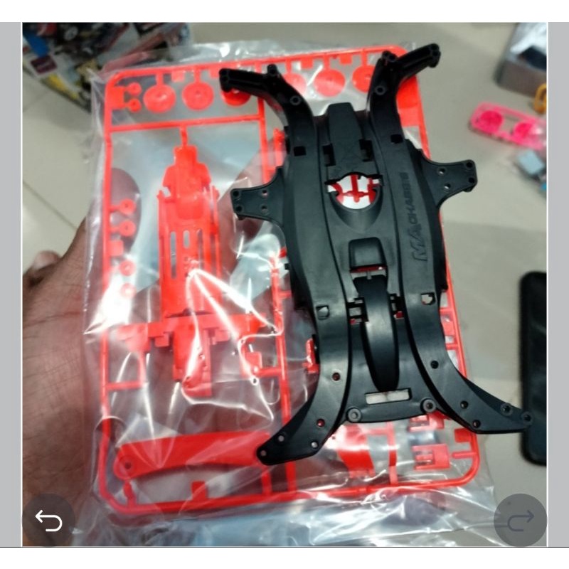Tamiya Chassis Ma Set Black / Ma Chassis Hitam + Gearbox orange