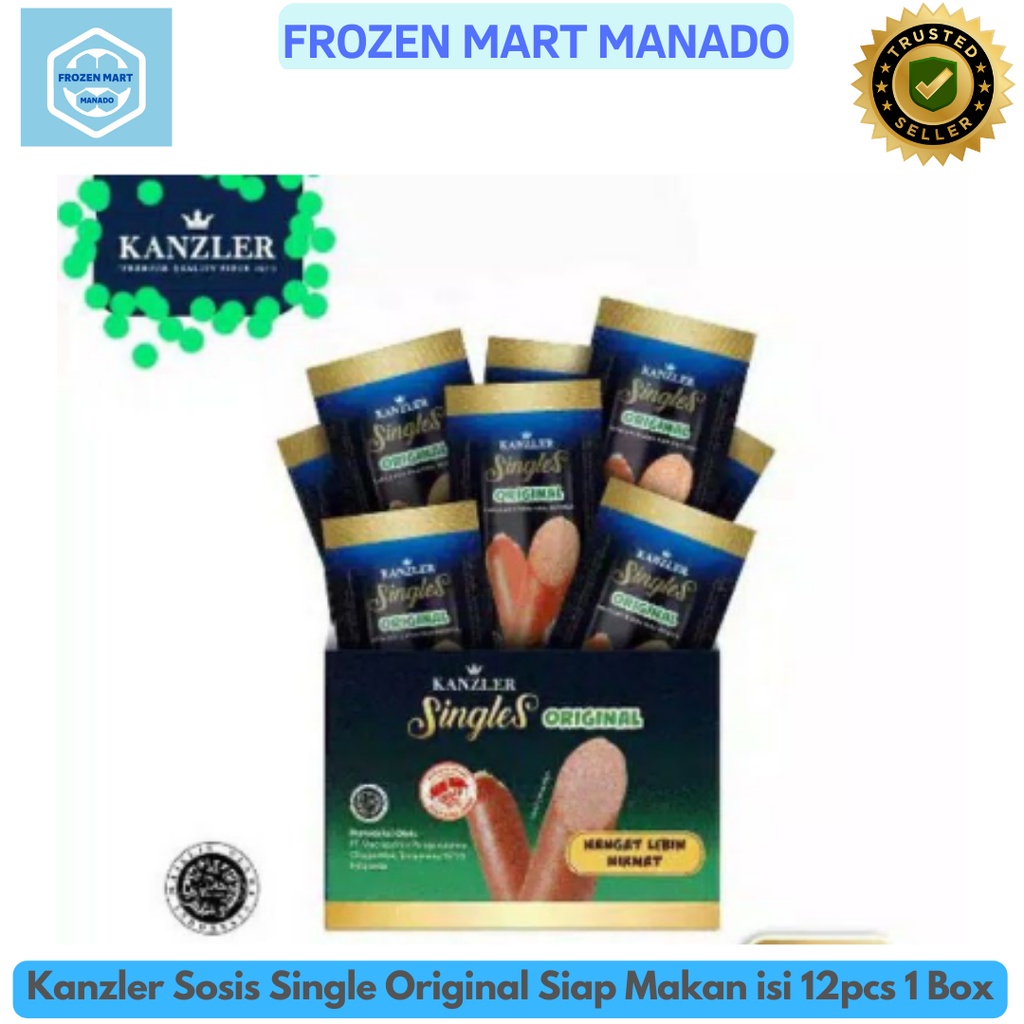 

Kanzler Sosis Single Original Siap Makan isi 12pcs 1 Box - Frozen Mart Manado (Frozen Food Manado)