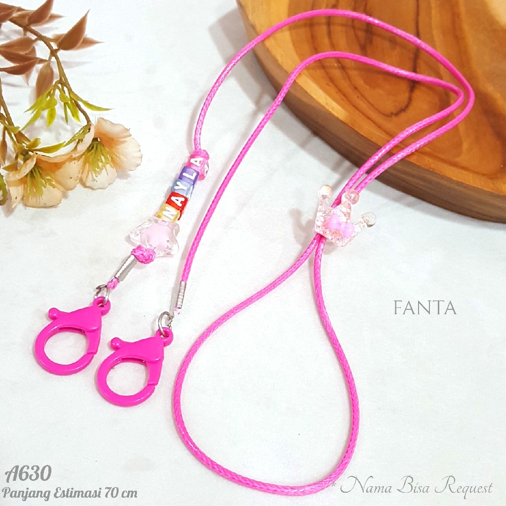 PGX Strap Masker - Kalung Masker - Tali Masker Kristal Kaca Aksesoris Fashion - A630