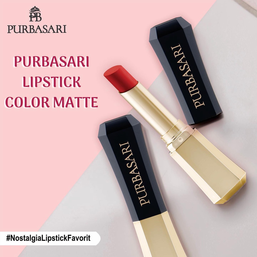 [ LIPSTICK MATTE ] PURBASARI LIPSTICK COLOR MATTE - LIPSTIK PURBASARI