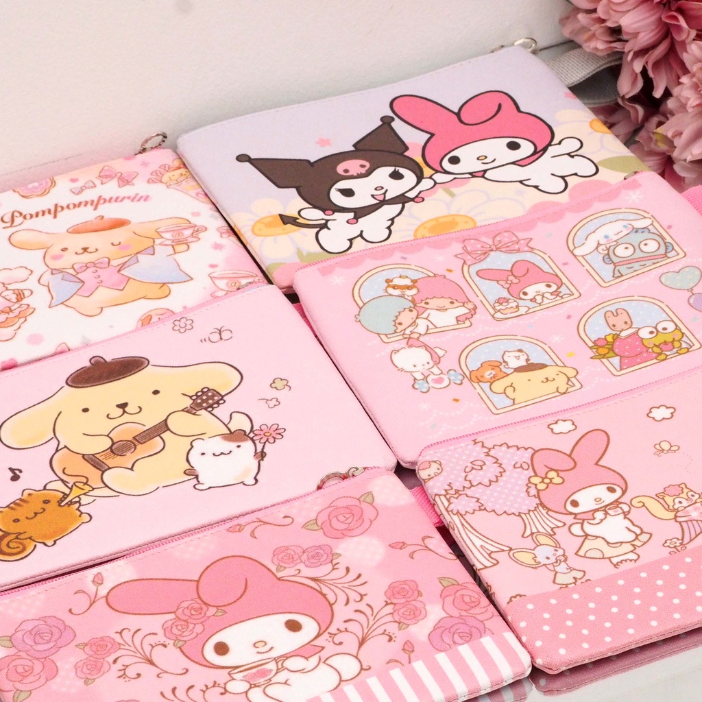 Dompet Serbaguna Karakter Sanrio Pouch Kosmetik Tempat Pensil Souvenir Kualitas Bagus