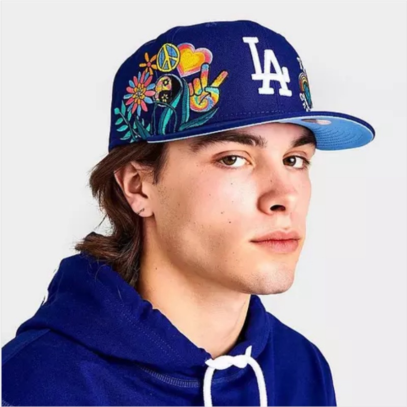 Topi New Era LA Dodgers Groovy Blue 59FIFTY Fitted Cap Original