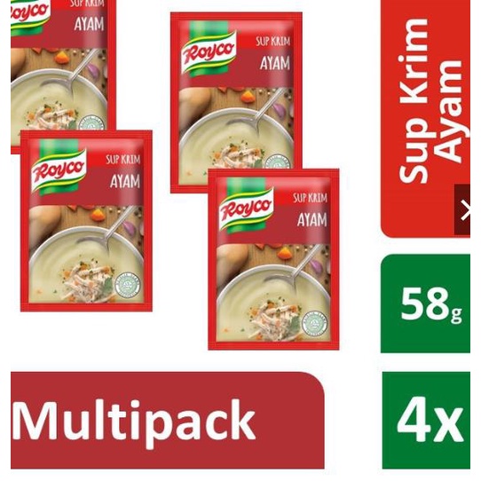 

STAR BRANDS Royco Sup Krim Ayam 4 x 58 gr serbuuu !